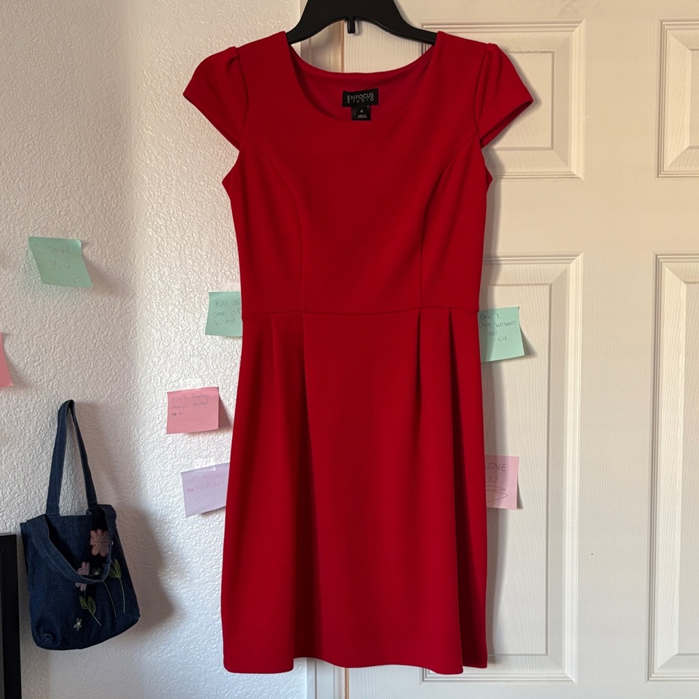 Enfocus Studio Red Mini Dress